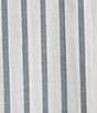 Color:Blue - Image 4 - Mini Stripe Print Oversized Fit Woven Shirt
