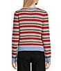 Copper Key Multi Color Stripe Sweater, Color:Red Multi - Image 2