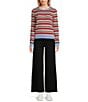 Copper Key Multi Color Stripe Sweater, Color:Red Multi - Image 3