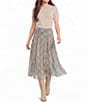 Copper Key Plaid Pleated Midi Skirt - Image 3