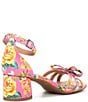 Color:Pink/Multi - Image 2 - Prance Floral Satin Rhinestone Bow Sandals