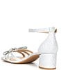 Color:Silver - Image 3 - Prance Glitter and Rhinestone Bow Dresss Sandals