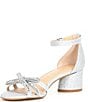 Color:Silver - Image 4 - Prance Glitter and Rhinestone Bow Dresss Sandals