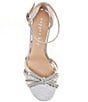 Color:Silver - Image 5 - Prance Glitter and Rhinestone Bow Dresss Sandals