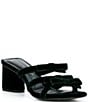 Color:Evergreen - Image 1 - Primrose Three Strap Velvet Bow Dress Sandals