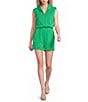 Copper Key Quarter Zip Cap Sleeve Romper - Image 4