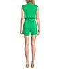 Copper Key Quarter Zip Cap Sleeve Romper - Image 5