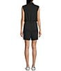 Copper Key Quarter Zip Romper, Color:Black - Image 2