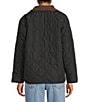 Copper Key Quilted Corduroy Collar Jacket, Color:Black - Image 2
