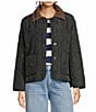 Copper Key Quilted Corduroy Collar Jacket, Color:Black - Image 1