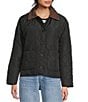 Copper Key Quilted Corduroy Collar Jacket, Color:Black - Image 5