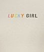 Color:Ivory - Image 4 - Relaxed Fit Lucky Girl Graphic T-Shirt