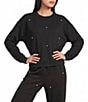 Copper Key Rhinestone Long Sleeve Lounge Top - Image 1