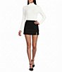 Copper Key Ribbed Knit Turtleneck Long Sleeve Top - Image 3