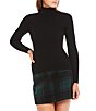 Color:Black - Image 1 - Ribbed Turtleneck Sweater