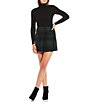 Color:Black - Image 3 - Ribbed Turtleneck Sweater