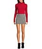 Copper Key Roll Neck Rib Sweater, Color:Red - Image 3