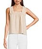 Copper Key Coordinating Ruffle Strap Tank Top, Color:Taupe - Image 1