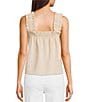 Copper Key Coordinating Ruffle Strap Tank Top, Color:Taupe - Image 2