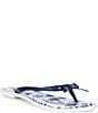 Copper Key Sandy Bow Floral Flip Flops - Image 1
