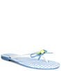 Copper Key Sandy Bow Gingham Flip Flops - Image 1