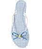 Copper Key Sandy Bow Gingham Flip Flops - Image 5