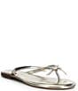 Copper Key Sandy Bow Metallic Flip Flops - Image 1