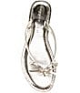 Copper Key Sandy Bow Metallic Flip Flops - Image 5