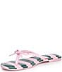 Copper Key Sandy Bow Striped Flip Flops - Image 4