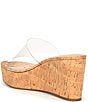 Color:Clear - Image 3 - Seaside Clear Vinyl Platform Cork Wedge Sandals