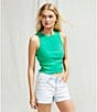 Color:Green - Image 5 - Side Ruched Tank Top