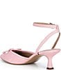 Copper Key Sleek Mini Bow Kitten Heel Pumps - Image 3