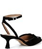 Copper Key Sleek Suede Mini Bow Kitten Heel Pumps - Image 2
