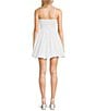 Copper Key Sleeveless Smocked Back Bubble Hem Mini Dress, Color:White - Image 2