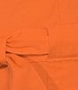 Color:Orange - Image 3 - Sleeveless Square Neck Tie Waist Jumpsuit
