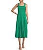 Color:Green - Image 1 - Smocked Midi Dress