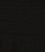 Color:Black - Image 3 - Smocked Waist Long Sleeve Mini Dress