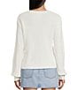 Copper Key Solid Shaker Stitch Sweater, Color:Ivory - Image 2