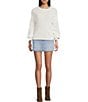 Copper Key Solid Shaker Stitch Sweater, Color:Ivory - Image 3