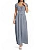 Copper Key Square Neck Gingham Maxi Dress - Image 1