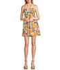 Color:Multi - Image 1 - Strappy Floral Print Halter Dress