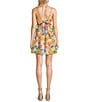 Color:Multi - Image 2 - Strappy Floral Print Halter Dress