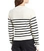 Color:Snow - Image 2 - Striped Button Front Cardigan