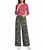 Copper Key Striped Curved Hem Brushed T-Shirt - Image 3