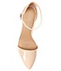 Color:Sunny Beige - Image 5 - Stylish Patent Block Heel Pointed Toe Pumps