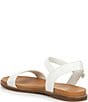 Color:White - Image 3 - Sunnie Leather Ankle Strap Flat Sandals