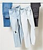Color:Extra Light wash - Image 4 - The Vintage High Rise Destructed Straight Leg Jeans