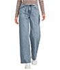 Copper Key Tie Waist Denim Pants - Image 1