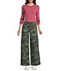 Copper Key Tie Waist Printed Denim Pants - Image 3
