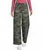 Copper Key Tie Waist Printed Denim Pants - Image 1